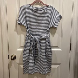 NWT Dusty Blue and White Stripe Dress